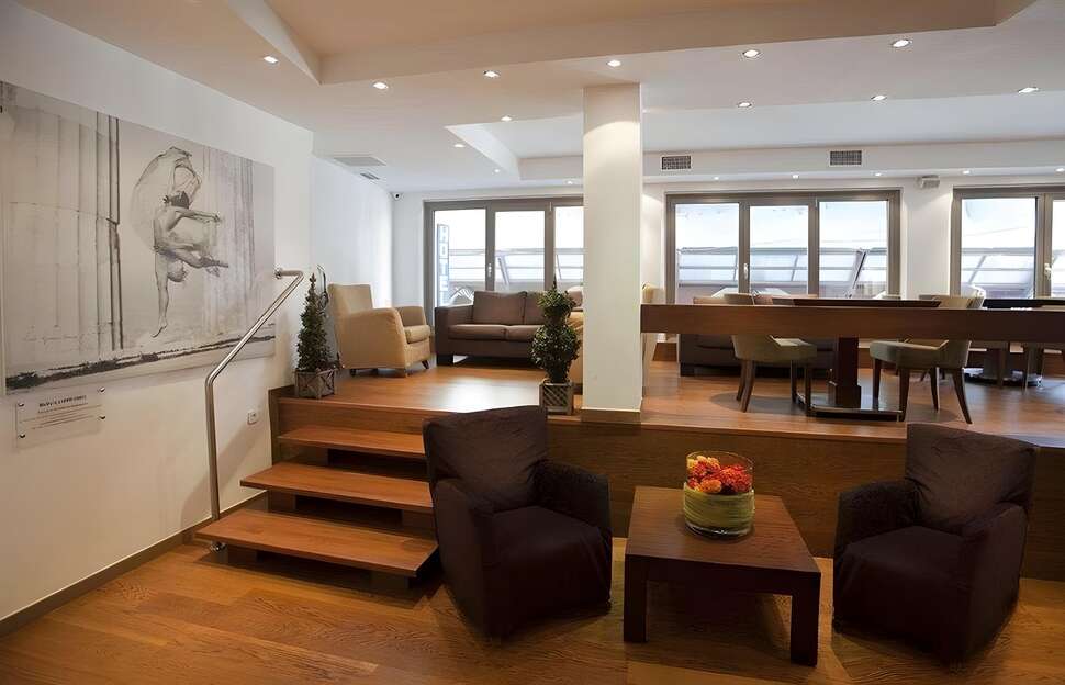 Een foto van het interieur van Hotel Plaka