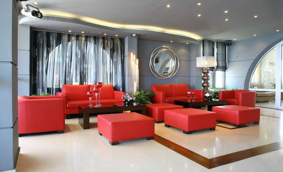 Een foto van het interieur van Glaros Beach Hotel