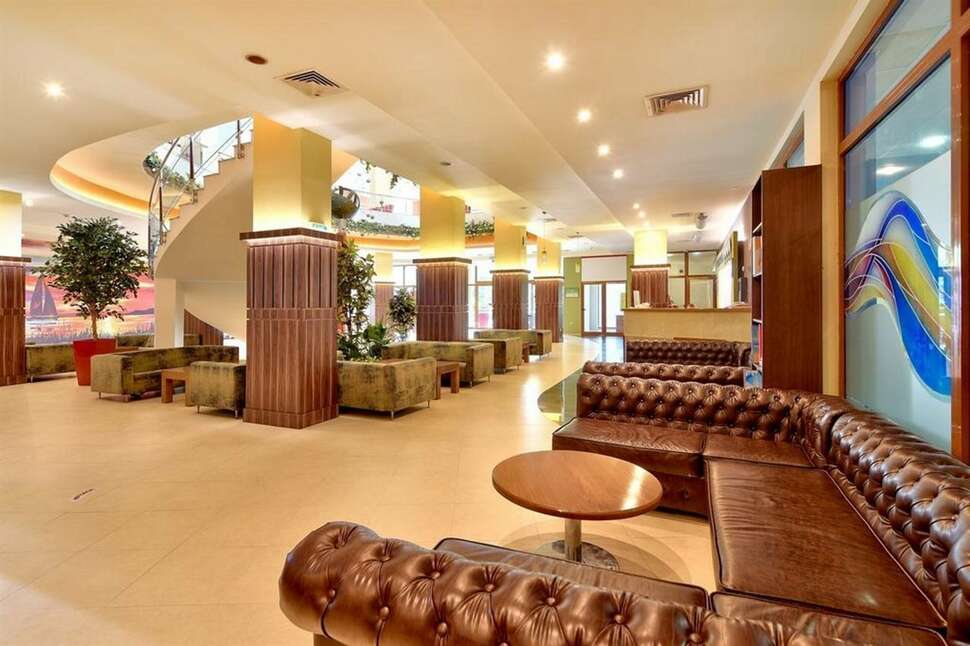 Een foto van het interieur van Hotel Mirabelle
