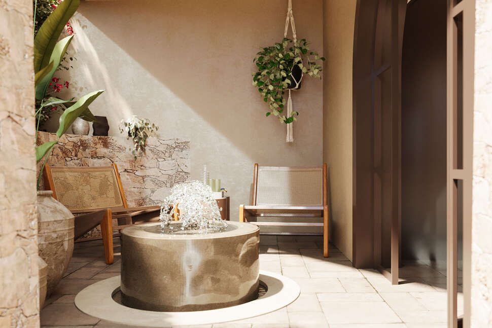 Een foto van het interieur van Momi Slow Living Hotel