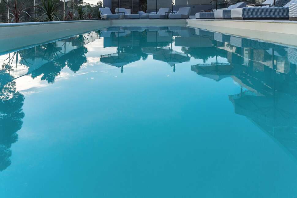Ein Foto vom Pool im Casa Bloo