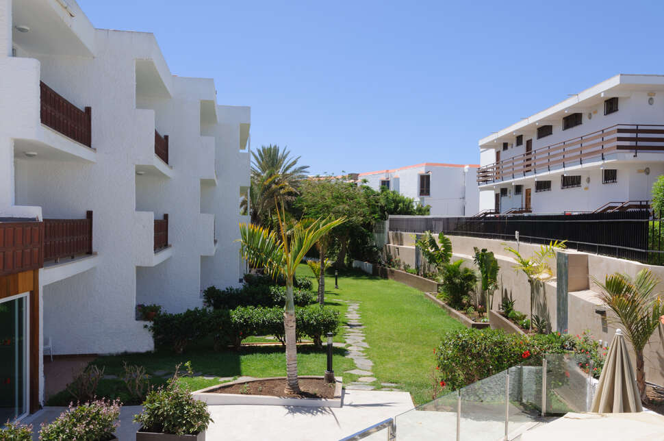 Ein Foto von der Terrasse im Apartments Dunasol