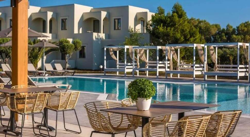 Ein Foto von der Terrasse im Malena Hotel & Suites