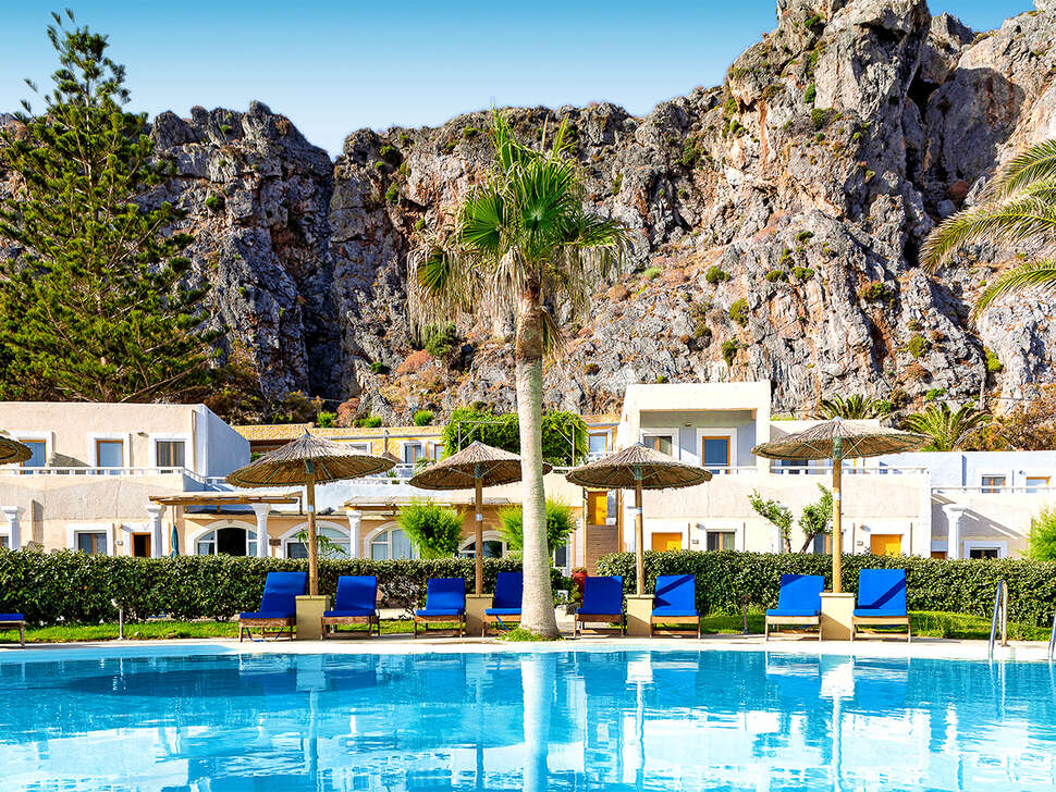 Ein Foto vom Pool im Kalypso Cretan Village Resort & Spa
