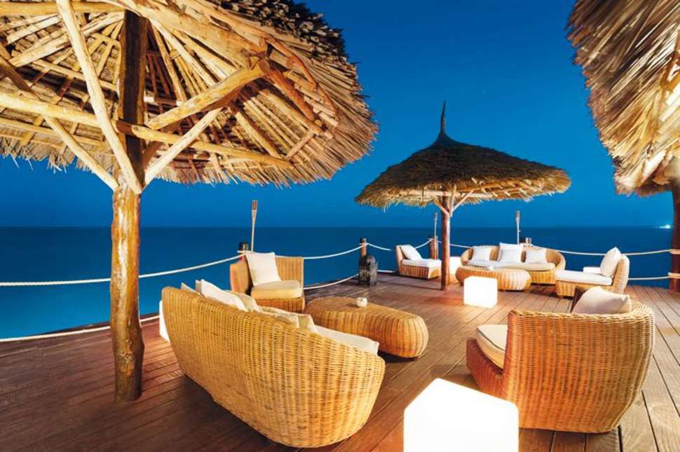 Ein Foto von der Terrasse im Melia Zanzibar