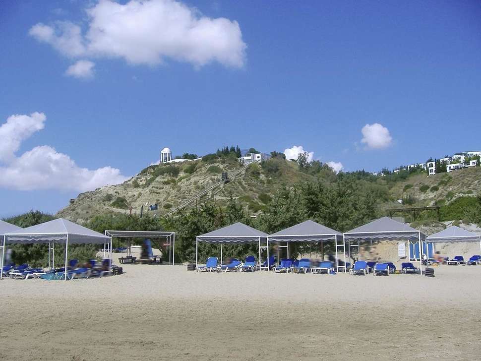 Een foto van het strand bij Robinson Club Daidalos