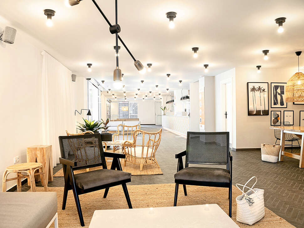 Een foto van het interieur van Hotel Coral Compostela Beach