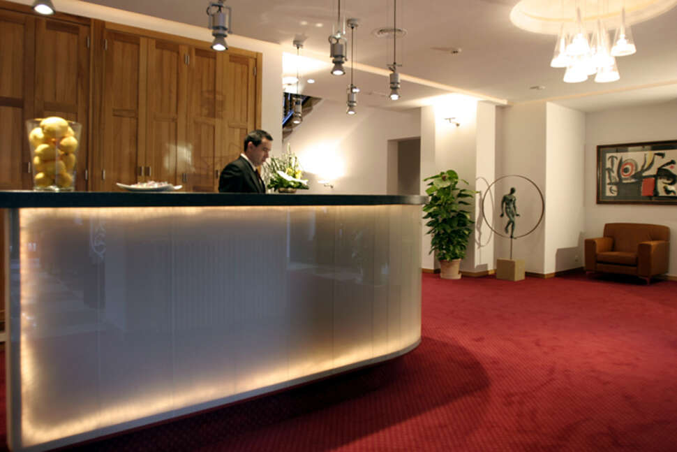 Een foto van het interieur van Gran Hotel Soller