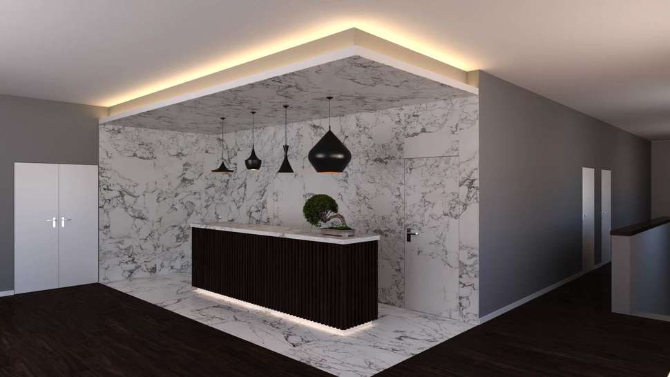 Een foto van het interieur van Santa Cruz Village