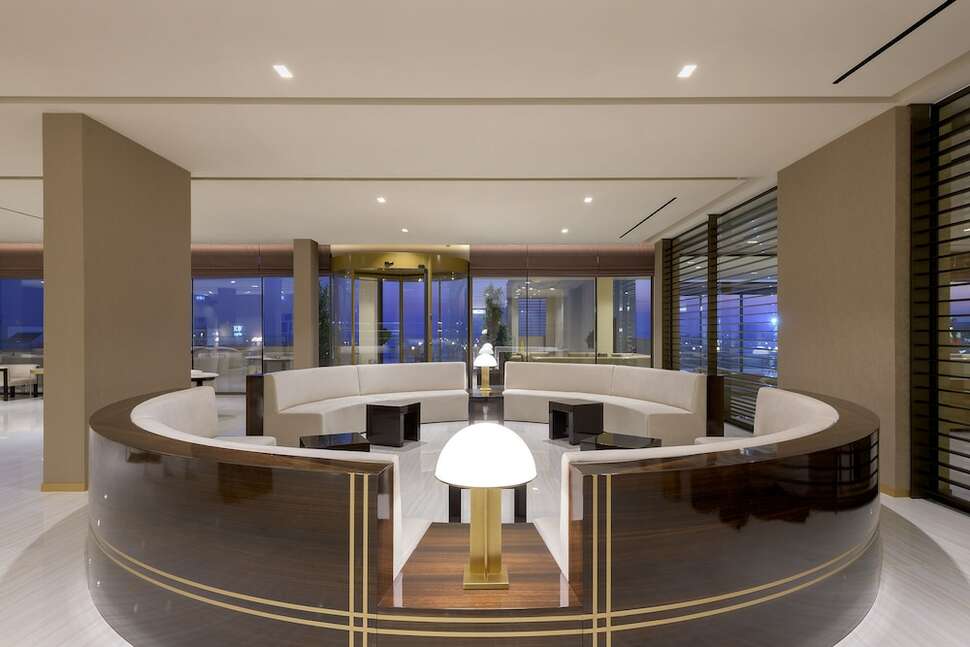 Een foto van het interieur van Amarande Hotel