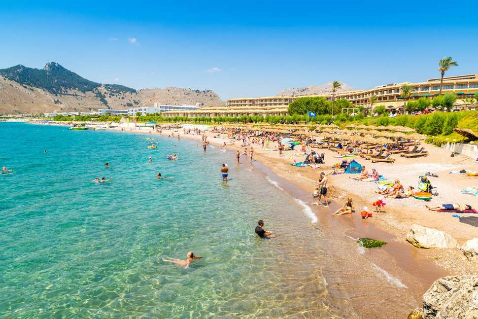 Een foto van het strand bij Hotel Relax