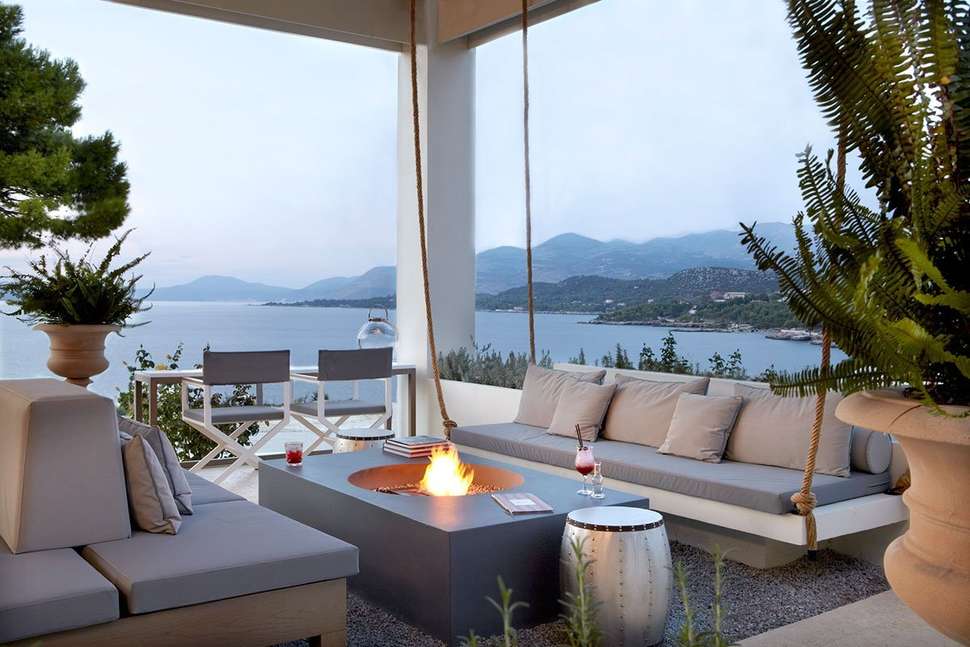Een foto van het terras bij Thalassa Boutique Hotel