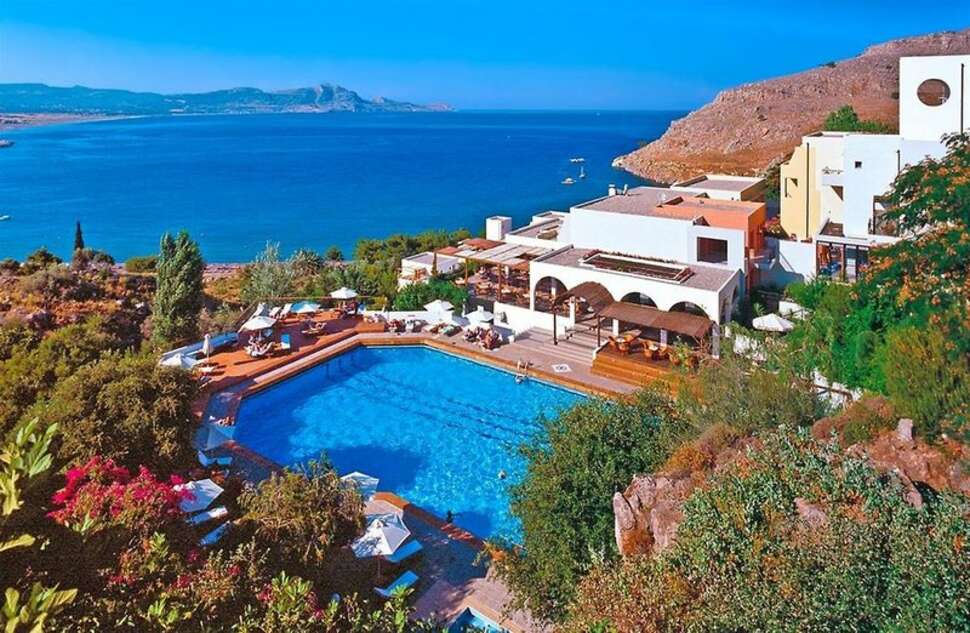 Een foto van een overzicht van Hotel Lindos Mare