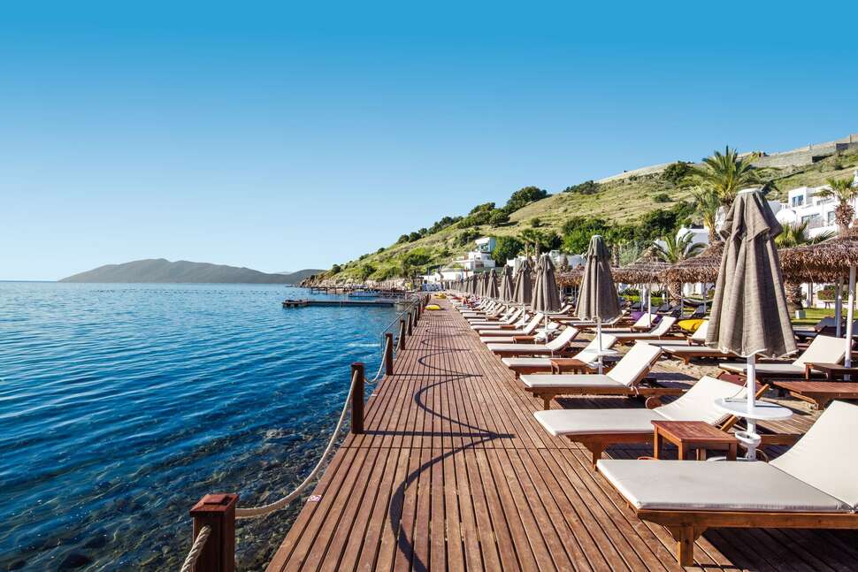 Een foto van het terras bij Agaya Bodrum