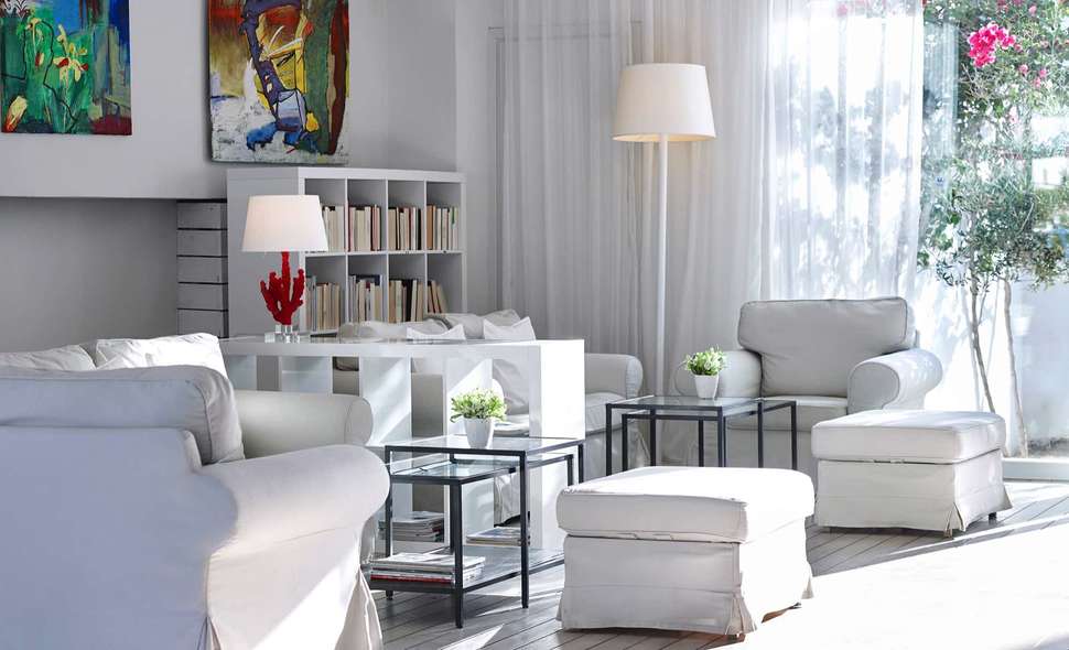 Een foto van het interieur van Knossos Beach Bungalows & Suites