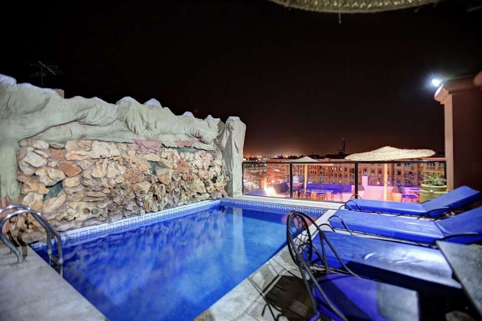 Een foto van het zwembad bij Hotel Mont Gueliz