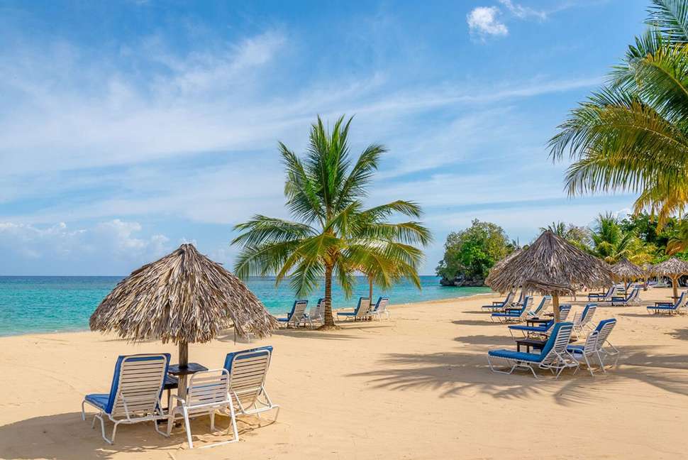 Ein Foto vom Strand beim Jamaica Inn