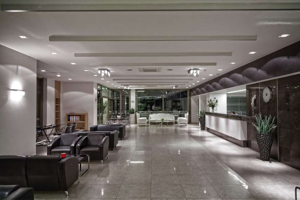 Een foto van het interieur van Hotel Lagomandra & Spa