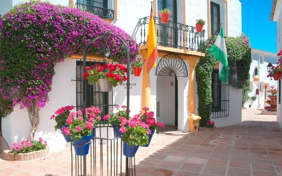 Een foto van de buitenkant van Globales Pueblo Andaluz