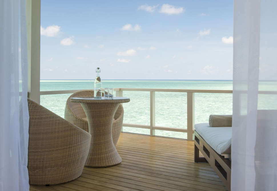 Ein Foto von der Terrasse im Summer Island Maldives