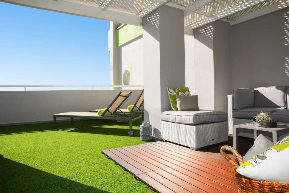 Ein Foto von der Terrasse im Hotel Livvo Anamar Suites