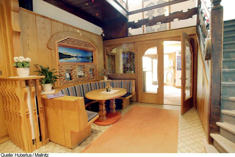 Een foto van het interieur van Hotel Hubertus Mallnitz