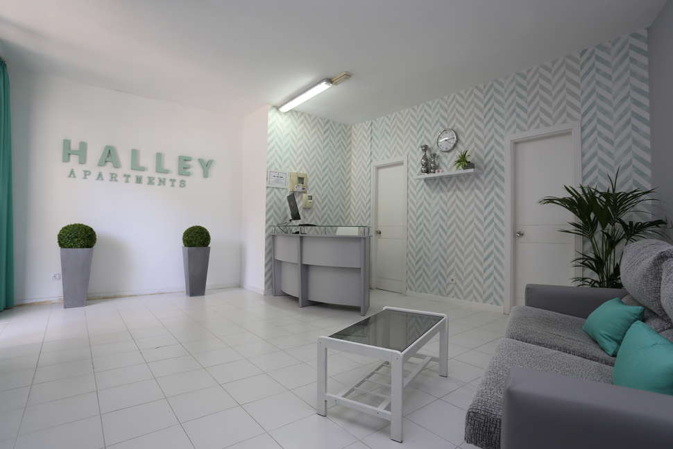 Een foto van het interieur van Halley Appartementen