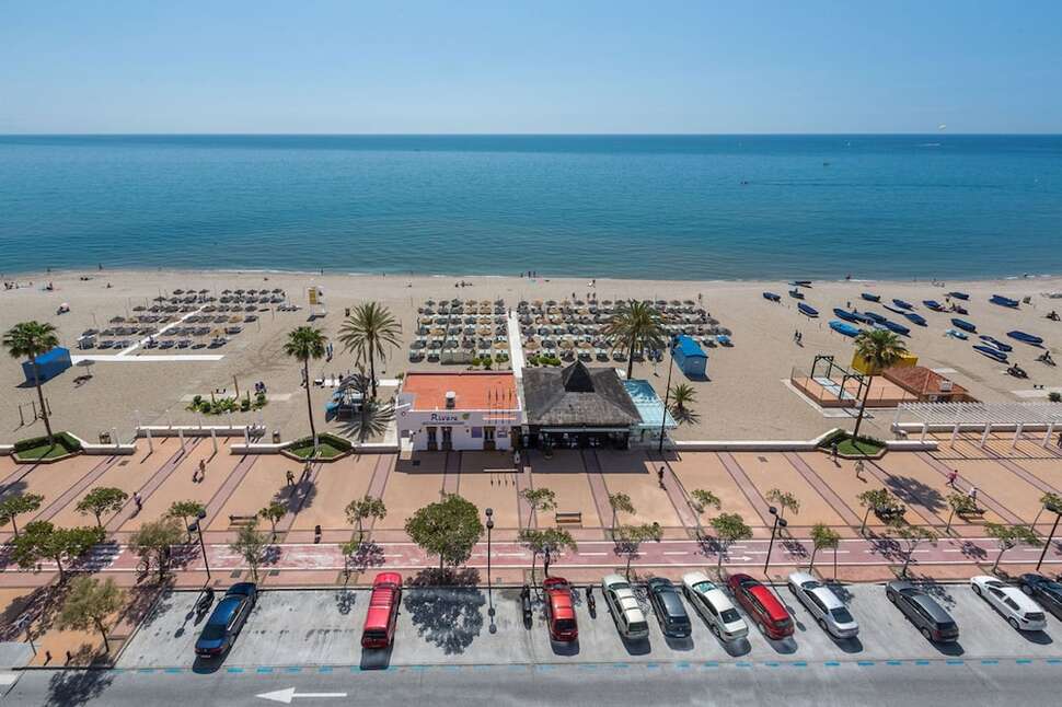 Ein Foto vom Strand beim Hotel Yaramar
