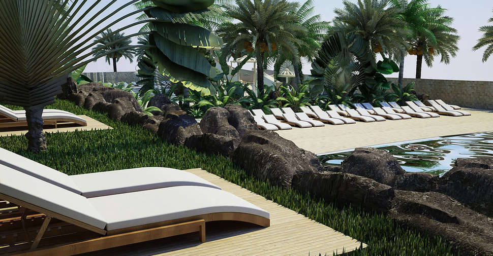 Een foto van het terras bij Rixos Premium Saadiyat Island