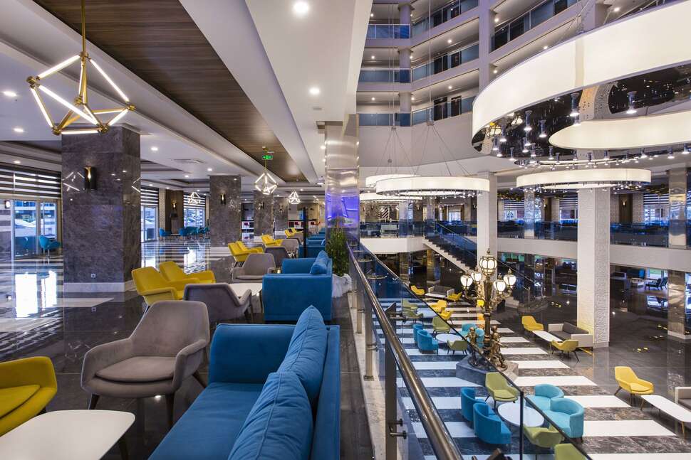 Een foto van het interieur van Eftalia Ocean Hotel