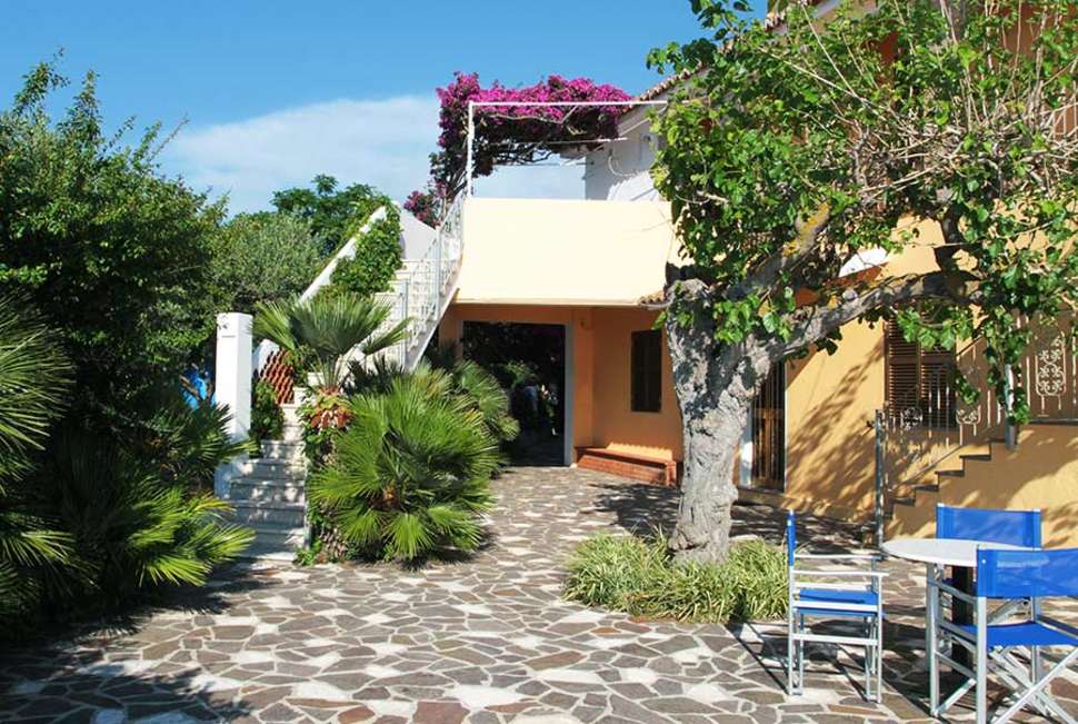 Ein Foto von der Terrasse im Tonicello Resort