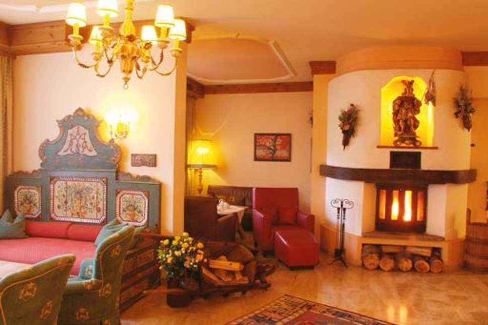 Een foto van het interieur van Hotel Zur Dorfschmiede