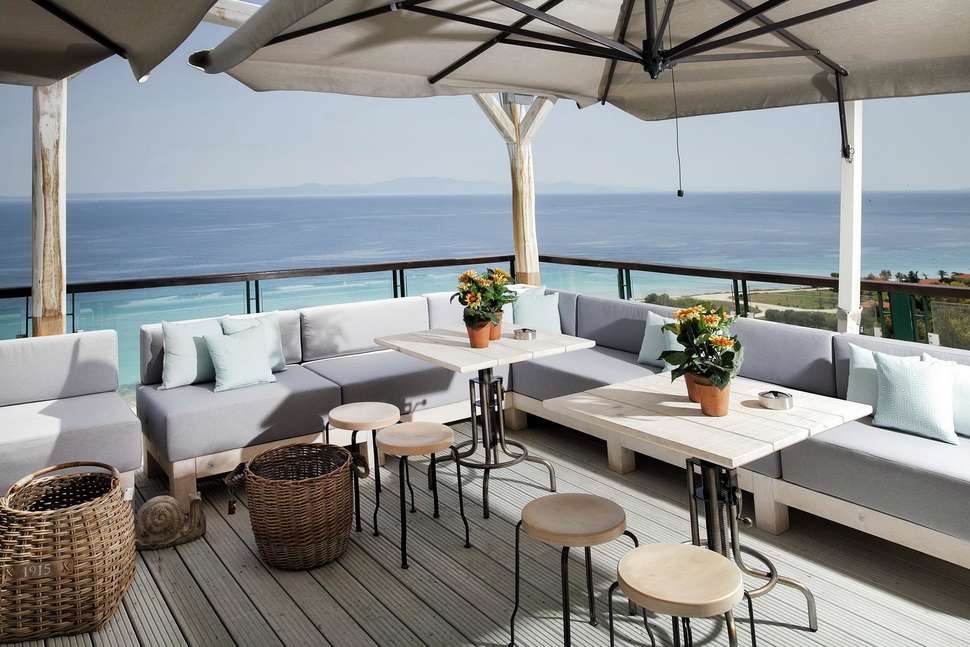 Een foto van het terras bij Rigas Boutique Hotel