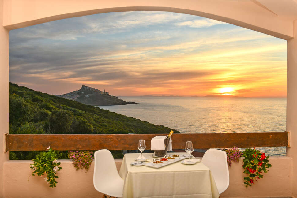 Een foto van het terras bij Castelsardo Resort Village