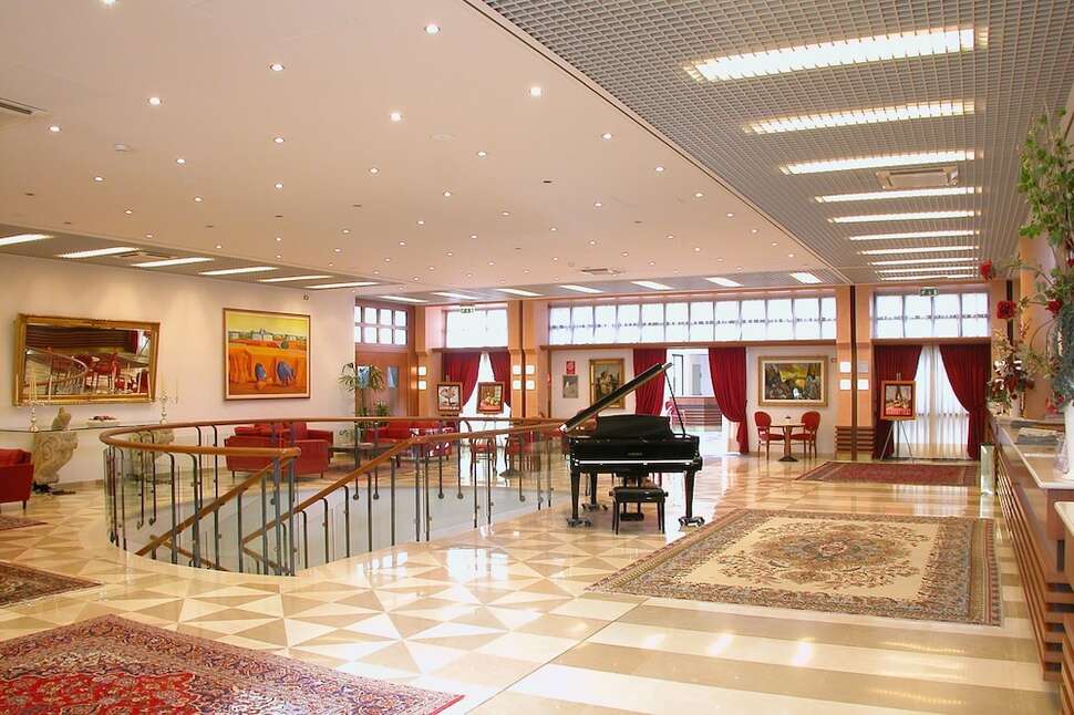 Een foto van het interieur van Grand Hotel la Chiusa di Chietri