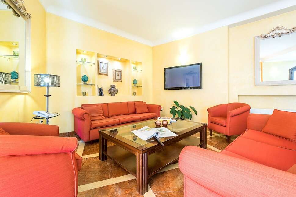 Een foto van het interieur van Hotel Vecchio Borgo