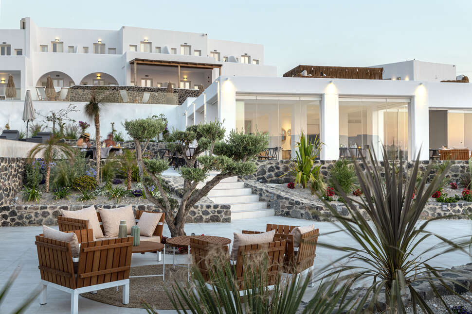 Een foto van het terras bij Secret View Hotel