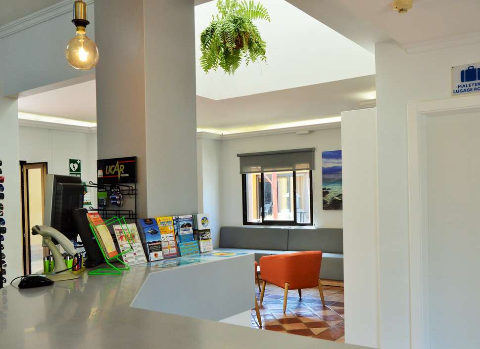 Een foto van het interieur van Bungalows Parque Bali