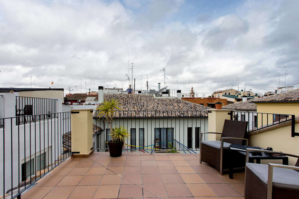 Een foto van het terras bij Appartementen Mon Suites Catedral