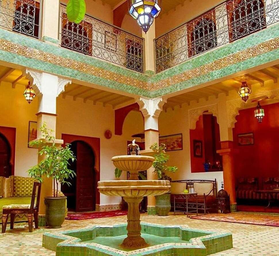 Een foto van het interieur van Riad Errabii