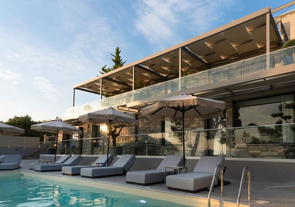 Ein Foto vom Pool im Casa Bloo