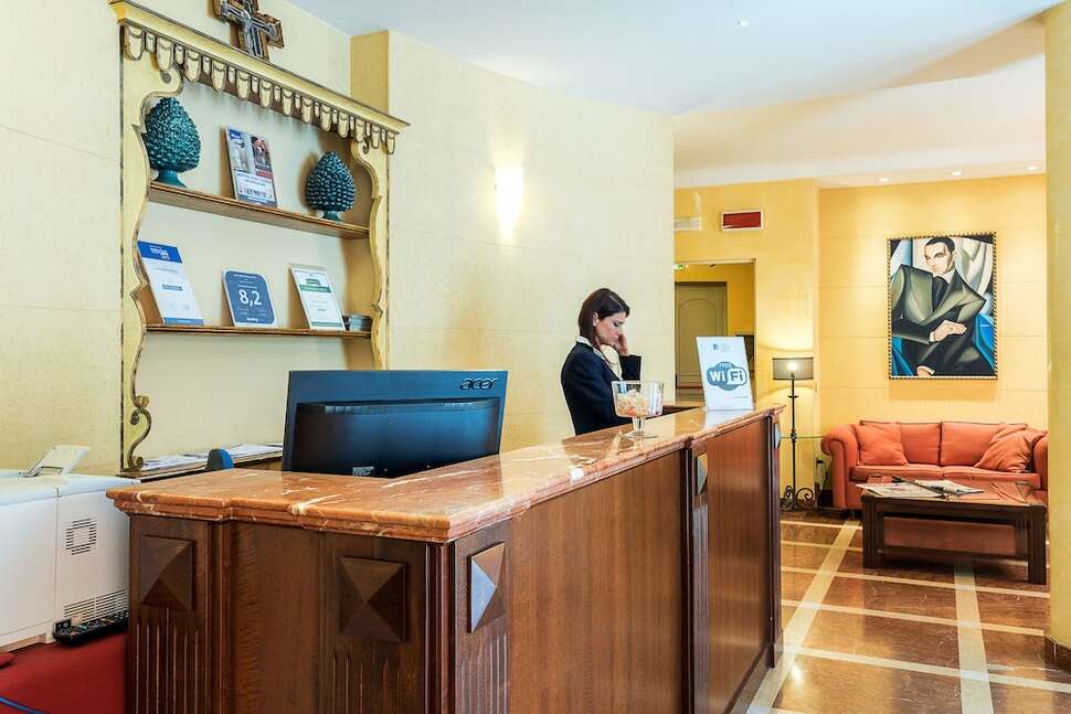 Een foto van het interieur van Hotel Vecchio Borgo