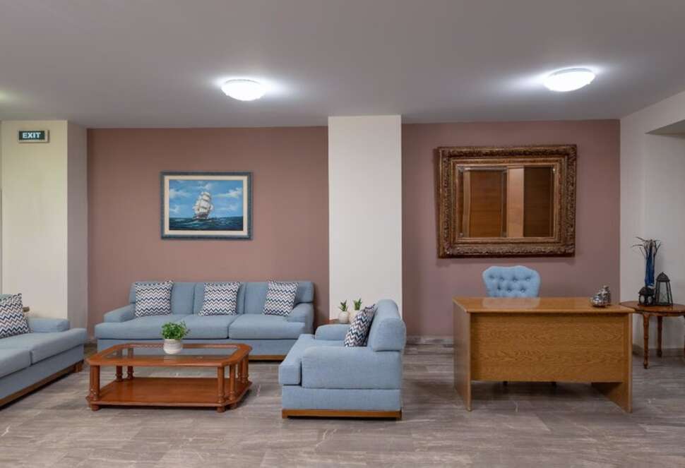 Een foto van het interieur van Hotel Marilena