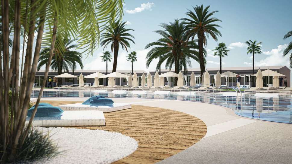Een foto van het terras bij Kumara Serenoa by Lopesan Hotels