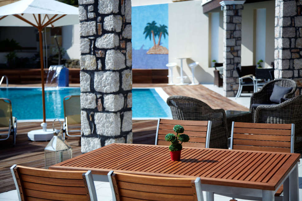 Een foto van het terras bij Venezia Resort