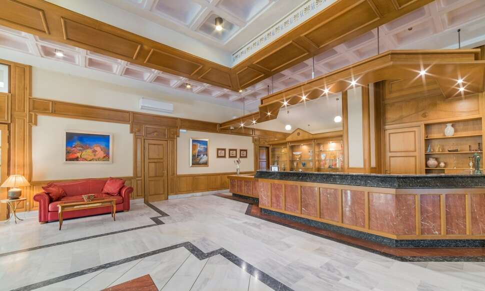 Een foto van het interieur van Ilaria Hotel