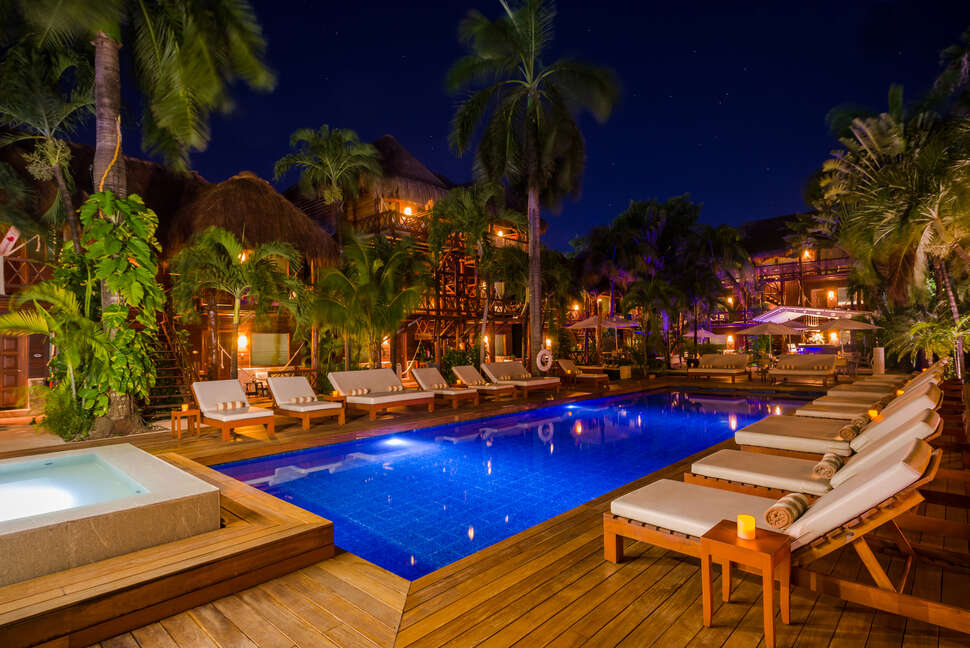 Een foto van het zwembad bij Hotel Boutique Magic Blue