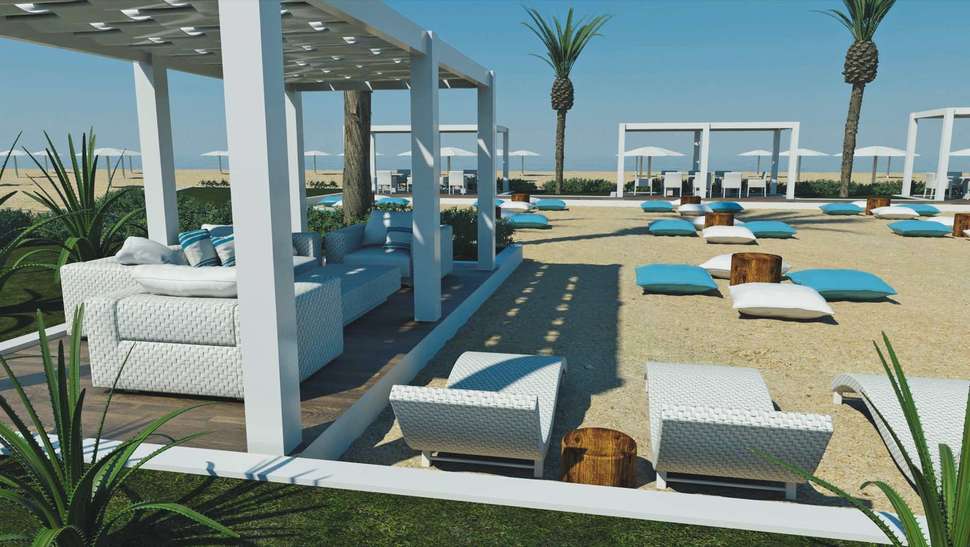 Een foto van het strand bij Vincci Safira Palms