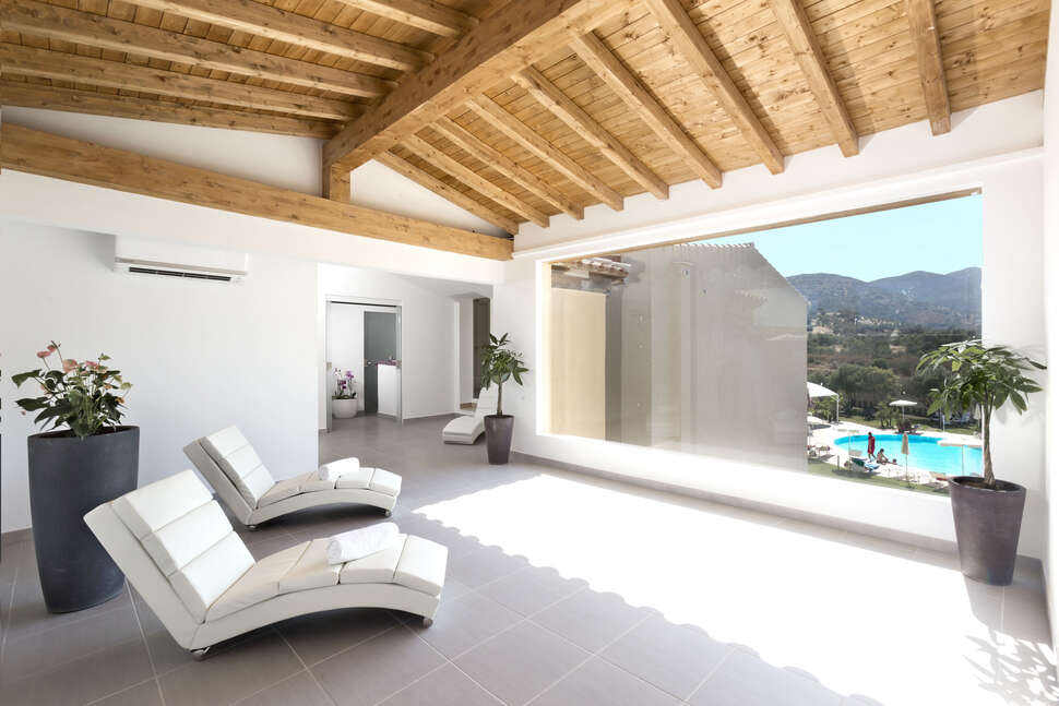 Een foto van het interieur van San Teodoro Hotel