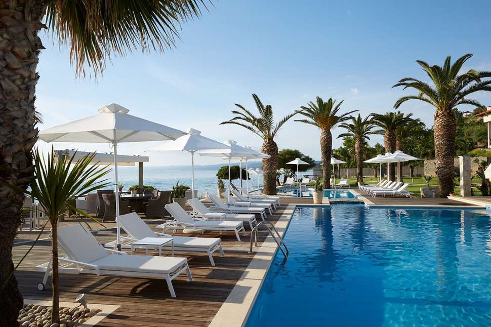 Een foto van het zwembad bij Afitis The Boutique Hotel